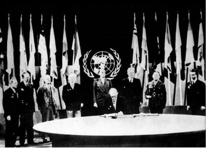 1945年10月24日：《联合国宪章》生效