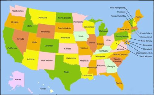 美国的州界为什么都是直线