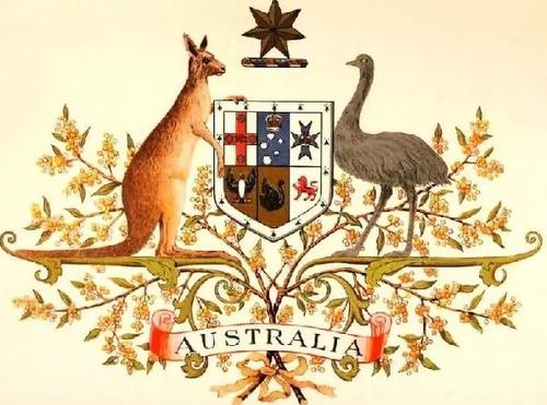 澳大利亚国徽是什么样的